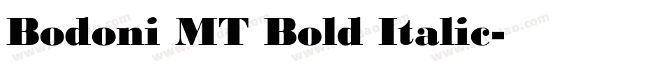 Bodoni MT Bold Italic字体转换